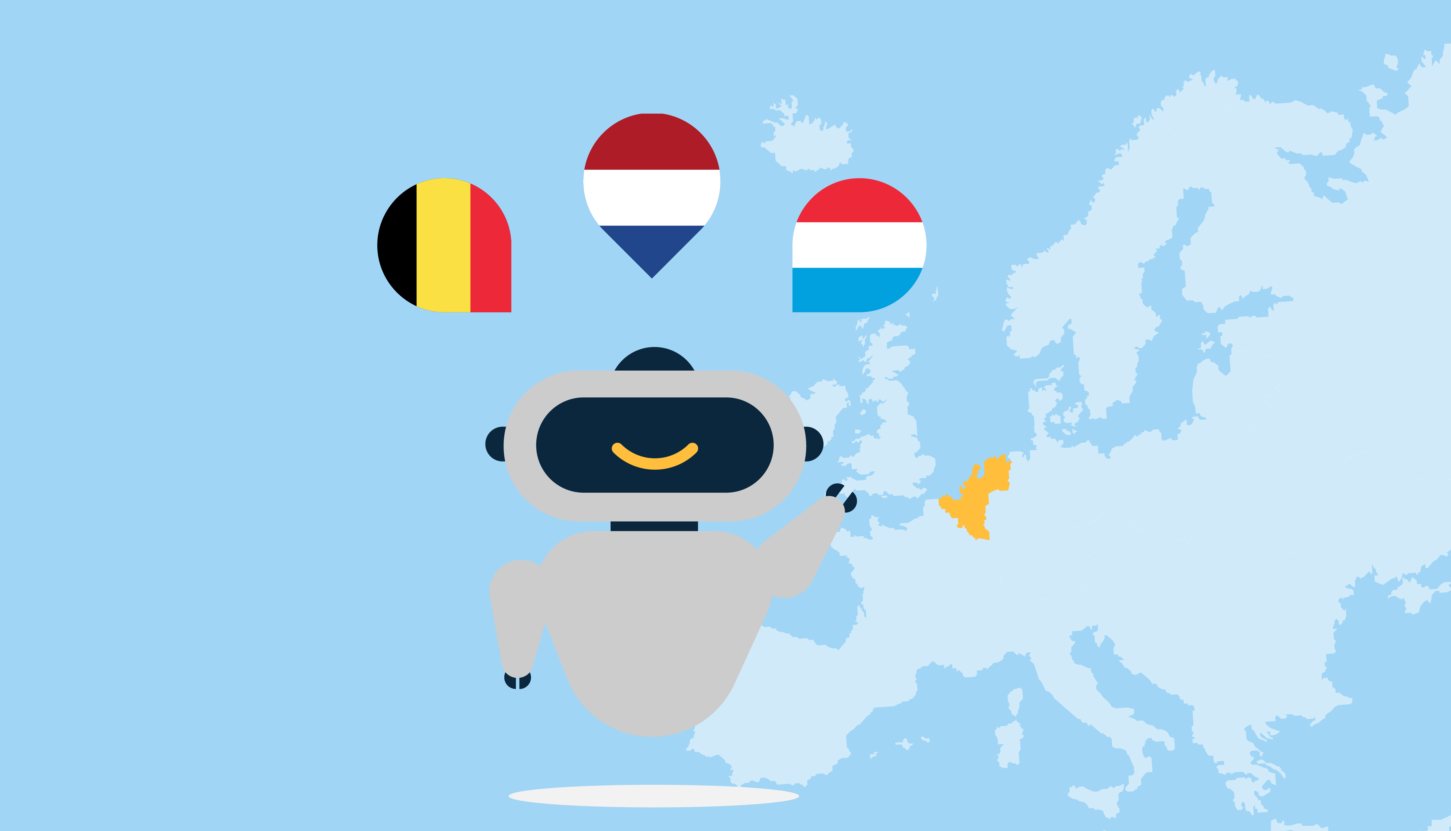 multilingual chatbots, Benelux, Belgium, Netherlands, France, Luxemburg