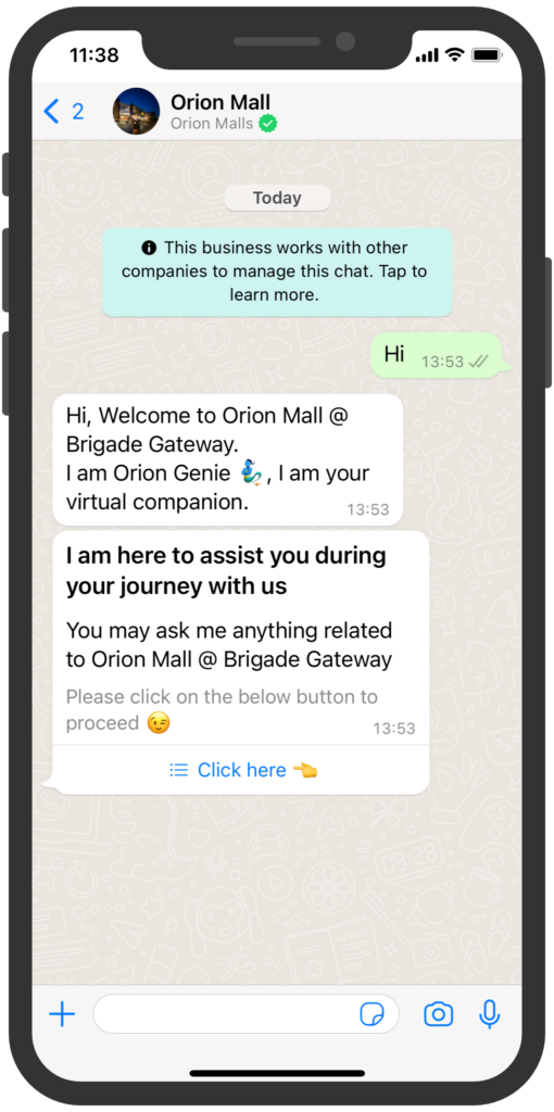 WhatsApp Chatbot Orion Mall